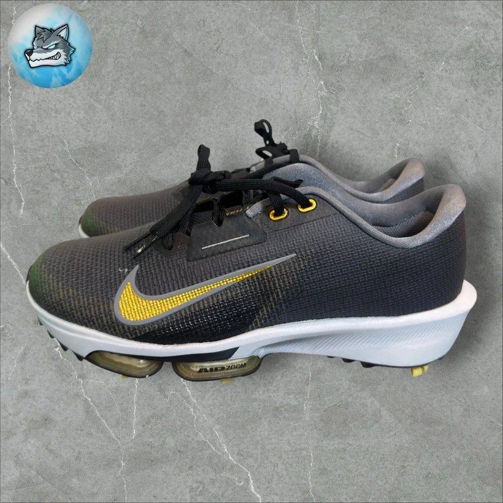 Nike Air Zoom Infinity Tour 2 Golf Shoes Gray Gold Men's Size 9 WIDE FD0218-003